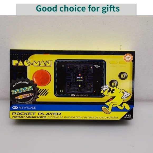 MY ARCADE PAC-MAN POCKET PLAYER PORTABLE HANDHELD GAME CONSOLE 3 GAMES IN 1 NEW - Picture 1 of 10